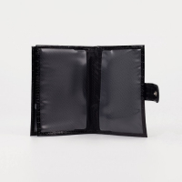 Обложка для автодокументов и паспорта на кнопке, крокодил, цвет чёрный Обложка для автодокументов и паспорта на кнопке, крокодил, цвет чёрный