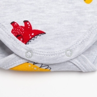 Боди в набивку Крошка Я "Dino", рост 86-92 см, цвет серый Боди в набивку Крошка Я "Dino", рост 86-92 см, цвет серый