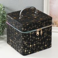 Шкатулка кожзам с зеркалом "Вспышка на чёрном" н-р 3 шт 16,5х16,5х14 15х15х10,5 19х19х19 см 993621 Шкатулка кожзам с зеркалом "Вспышка на чёрном" н-р 3 шт 16,5х16,5х14 15х15х10,5 19х19х19 см 993621