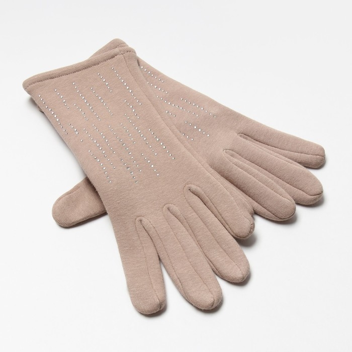 Перчатки женские MINAKU Перчатки женские MINAKU "Рок", р-р 23 см, цв. бежевый