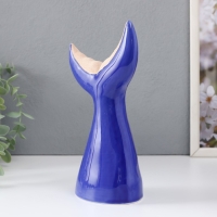 Сувенир керамика "Большой хвост кита" песочно-синий 13,8х8х22,6 см Сувенир керамика "Большой хвост кита" песочно-синий 13,8х8х22,6 см