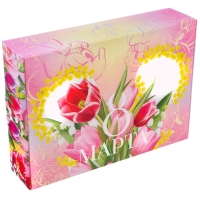 Подарочная коробка, складная "8 Марта" 16х23х7.5 см, Минни Маус