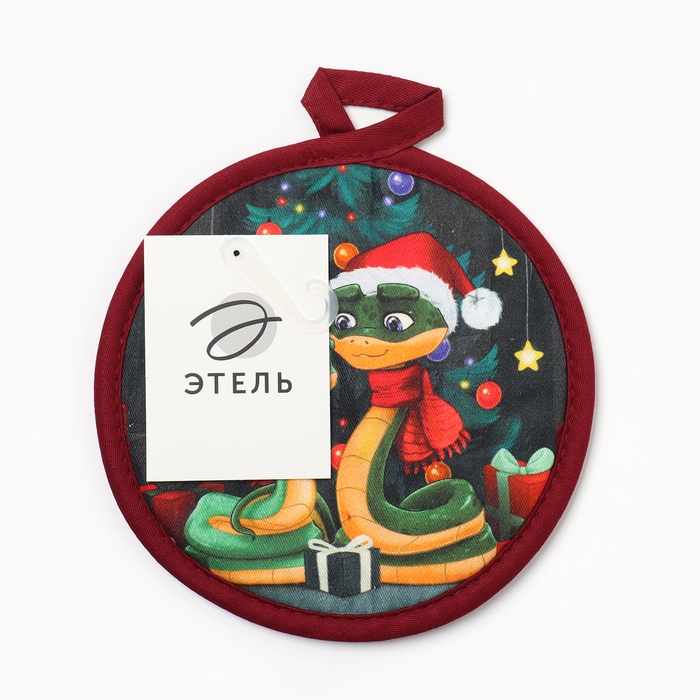 Новый год. Символ года. Змея. Прихватка Этель Новый год. Символ года. Змея. Прихватка Этель "Счастья" 17*17 см, 100% хлопок, саржа