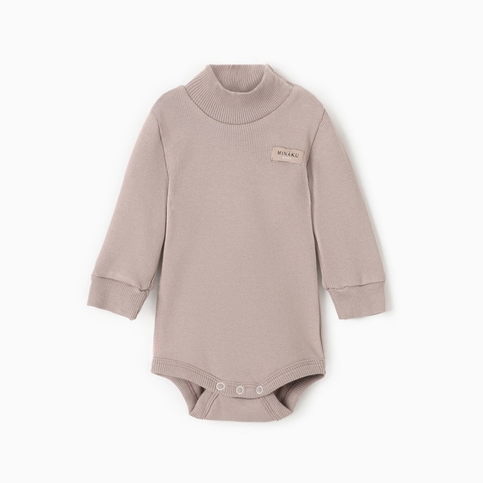 Боди-водолазка детская MINAKU, цвет коричневый, рост 68-74 см Боди-водолазка детская MINAKU, цвет коричневый, рост 68-74 см