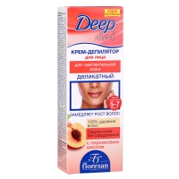 Деликатный крем-депилятор Floresan Deep Depil для удаления волос на лице с маслом персика, 50 мл Деликатный крем-депилятор Floresan Deep Depil для удаления волос на лице с маслом персика, 50 мл