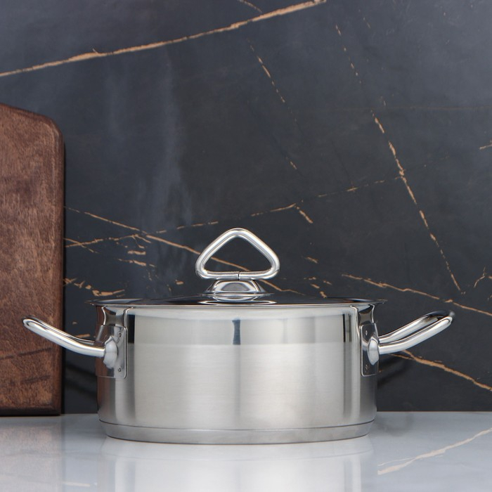 Кастрюля, 2 л, d=19 см, h=8 см, капсульное дно, индукция Кастрюля, 2 л, d=19 см, h=8 см, капсульное дно, индукция