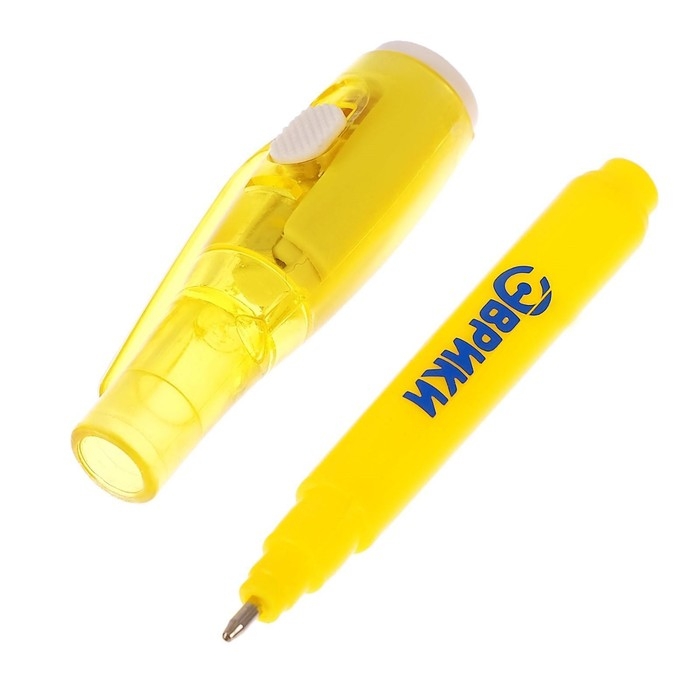 Ручка для рисования светом «Весёлая школа», с чернилами и фонариком, МИКС Ручка для рисования светом «Весёлая школа», с чернилами и фонариком, МИКС