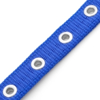 Ошейник "Комфорт" комбинированный (полиэстер, искусств. кожа), 45 х 2 см, ОШ 30-39 см, синий