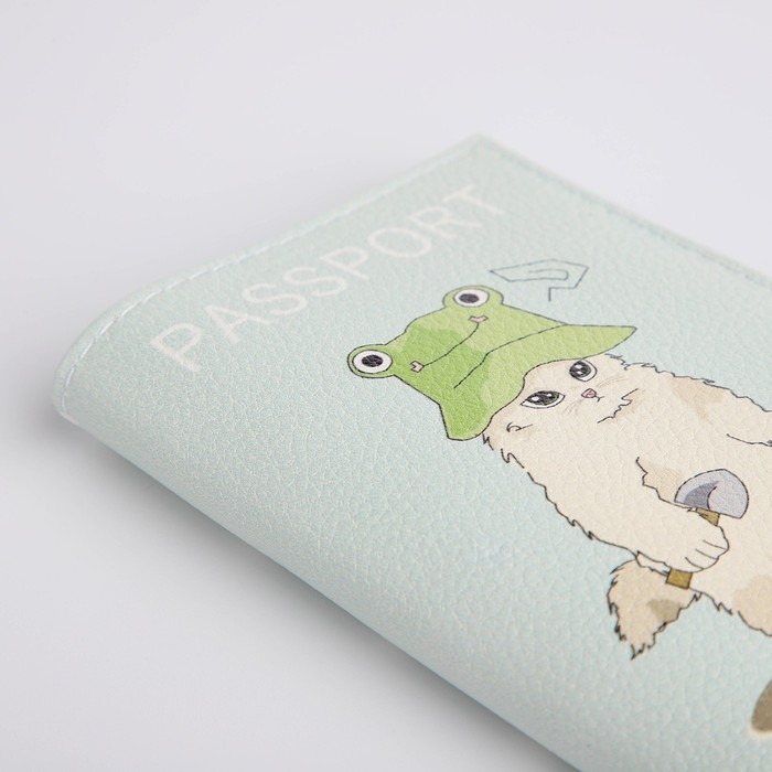 Обложка для паспорта, цвет мятный Обложка для паспорта, цвет мятный