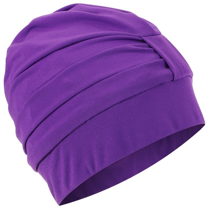 Шапочка для плавания взрослая ONLYTOP, тканевая, обхват 54-60 см, цвет фиолетовый