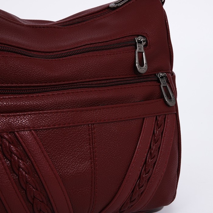 Сумка-мешок на молнии, цвет бордовый Сумка-мешок на молнии, цвет бордовый