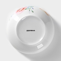 Салатник фарфоровый Доляна &laquo;Пташка&raquo; 600 мл, d=15,2 см, цвет белый