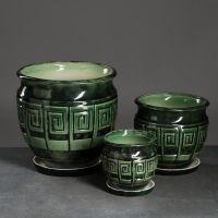 Набор горшков 3 шт. "Меандр" зеленый: 10л, 3л, 1,2л Набор горшков 3 шт. "Меандр" зеленый: 10л, 3л, 1,2л