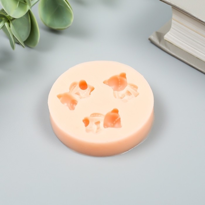 Молд силиконовый Молд силиконовый "Три мишки" 1,7х1,3 см