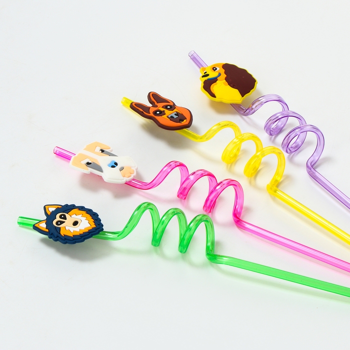 Трубочки для коктейля &laquo;Собачки&raquo;, набор 4 шт.