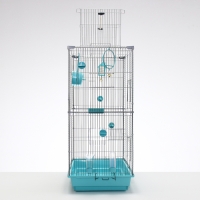Клетка для птиц "Пижон" №104-Б, разборная, 2 секции, 58 х 40 х 88см, бирюзовая Клетка для птиц "Пижон" №104-Б, разборная, 2 секции, 58 х 40 х 88см, бирюзовая