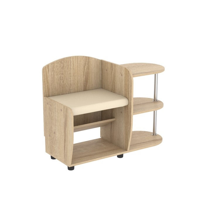 Тумба "Нота-2", Бежевый Люкс, Дуб Сонома Светлый, 900х400х730