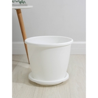 Горшок для цветов с поддоном &laquo;Афина&raquo;, 11 л, пластиковый, цвет белый