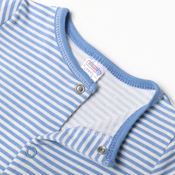 Комбинезон детский, цвет белый/полоска, рост 74