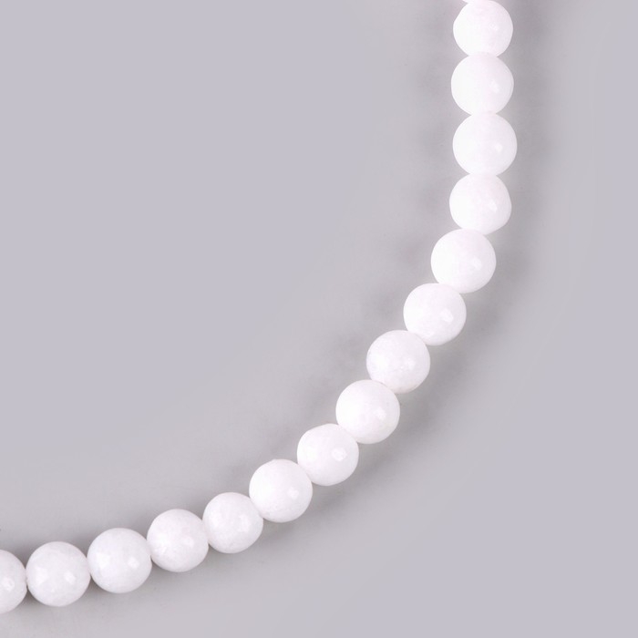 Бусины из натурального камня &laquo;Белый агат&raquo; набор 90 шт., размер 1 шт. &mdash; 4 мм