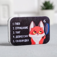 Губка для мытья посуды «Депрессия, сковородка» 9х6 см Губка для мытья посуды «Депрессия, сковородка» 9х6 см