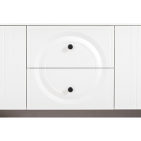 Тумба под ТВ Валенсия 16.45, 1331х383х637, цвет белый / белый МДФ