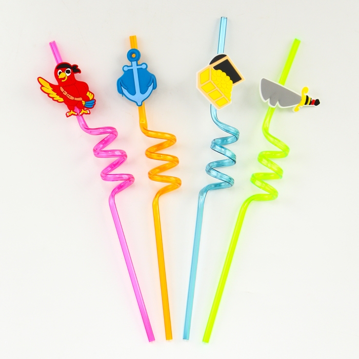 Трубочки для коктейля «Пиратская вечеринка», набор 4 шт. Трубочки для коктейля «Пиратская вечеринка», набор 4 шт.