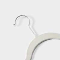 Плечики - вешалки для одежды Доляна, 44&times;23,5 см, 10 шт, флокированное покрытие, цвет белый