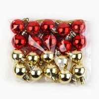 Новогодние шары ёлочные, на Новый год, d=3 см, 20 шт., цвет золотой и красный Новогодние шары ёлочные, на Новый год, d=3 см, 20 шт., цвет золотой и красный