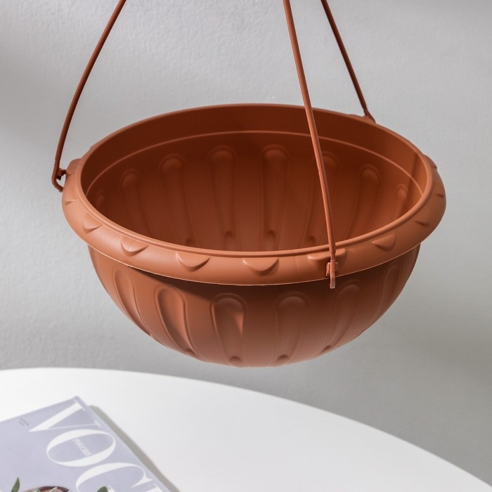 Кашпо для цветов подвесное &laquo;Джулия&raquo;, 3,5 л, цвет коричневый