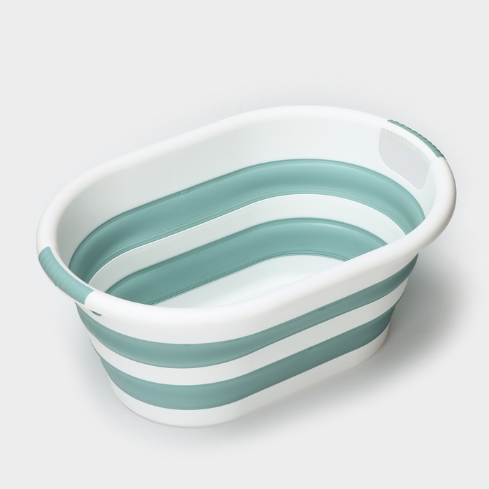 Таз складной &laquo;Флекс&raquo;, 17.5 л, 33.5&times;49&times;6.5 см, цвет морская волна