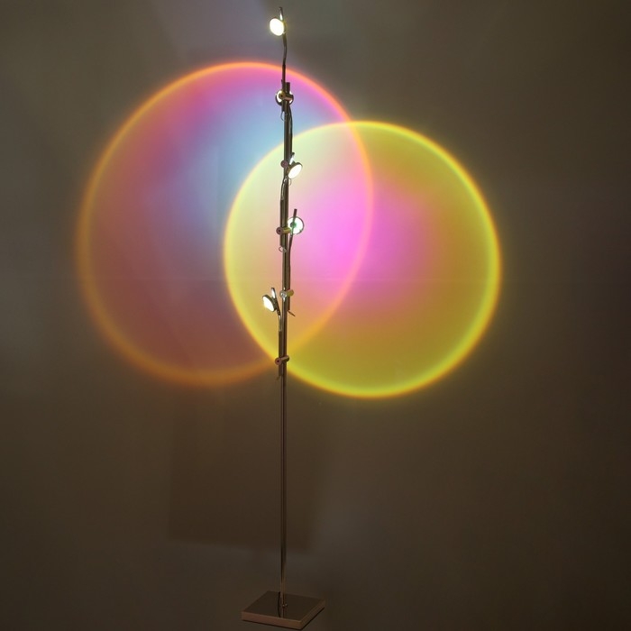 Торшер "Зигзаг" 15Вт 5хLED 4000К хром 40х40х180 см