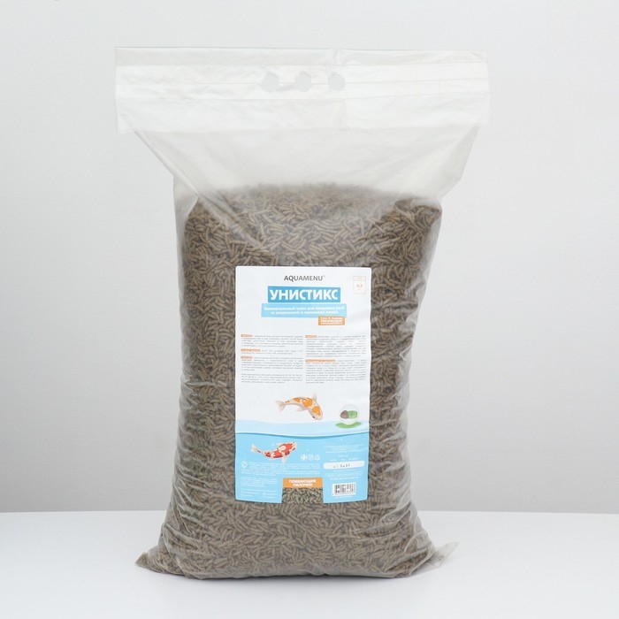 Корм для рыб Корм для рыб "Унистикс" плавающие гранулы, спирулина и гречневая мука, 6,5 кг