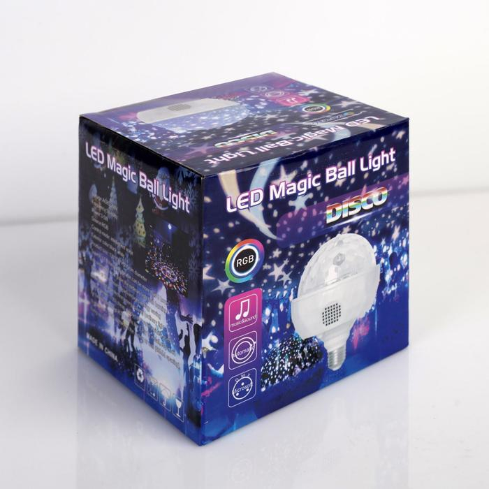 Световой прибор &laquo;Шар на подставке&raquo; 12 см, свечение RGB, 220 В