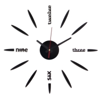 Часы настенные интерьерные, 3d "Лучи", бесшумные, наклейка, большие, d-40 см Часы настенные интерьерные, 3d "Лучи", бесшумные, наклейка, большие, d-40 см