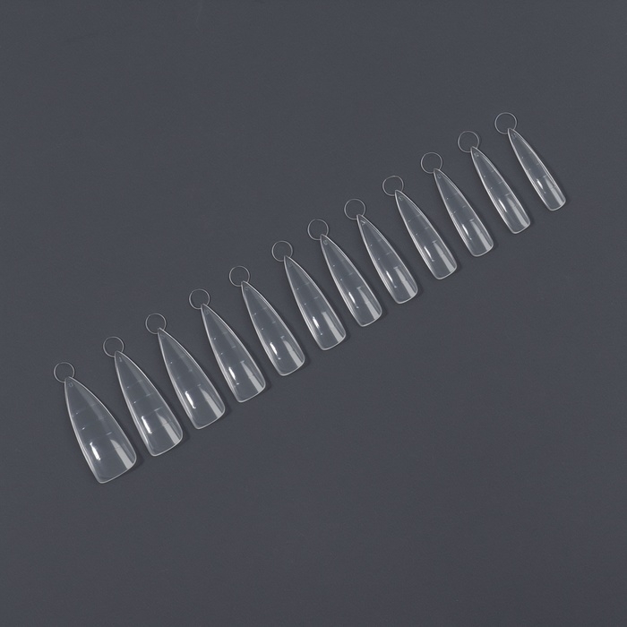 Верхние формы для наращивания в контейнере, 120 шт, миндаль, цвет прозрачный Верхние формы для наращивания в контейнере, 120 шт, миндаль, цвет прозрачный