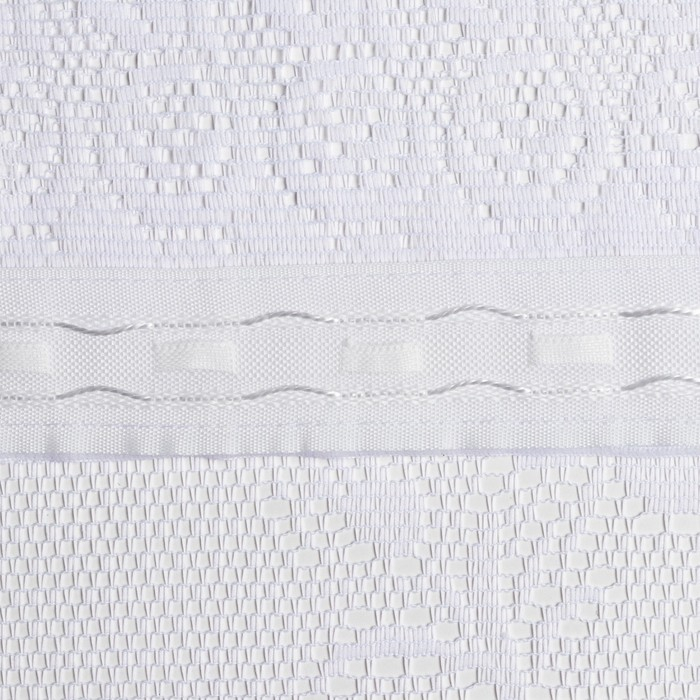 Штора на шторной ленте, размер 250х165 см, цвет белый, 100% полиэстер