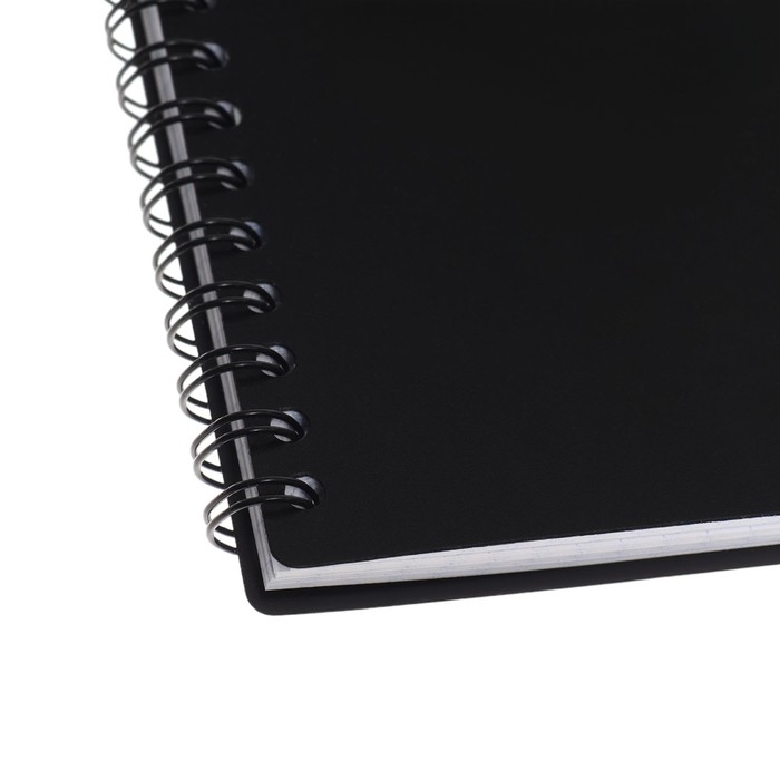 Тетрадь на спирали, 80 листов в клетку, ErichKrause Classic Words, пластиковая обложка, блок офсет 100% белизна, чёрная Тетрадь на спирали, 80 листов в клетку, ErichKrause Classic Words, пластиковая обложка, блок офсет 100% белизна, чёрная