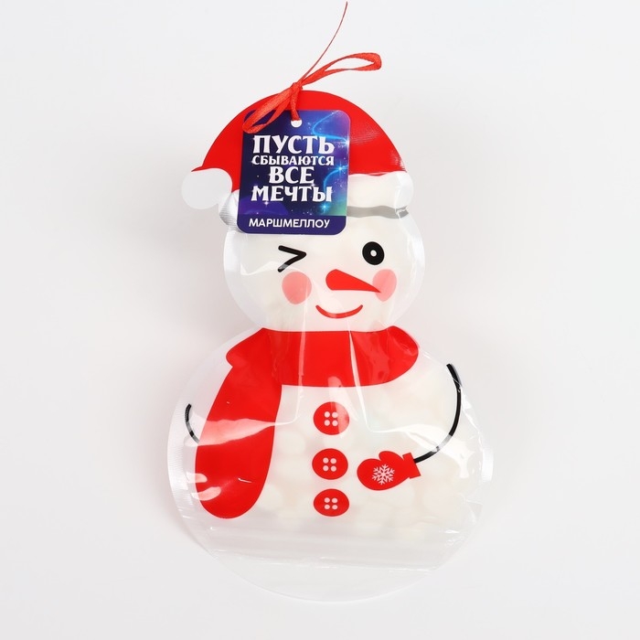 Новый год! Маршмеллоу в пакете с шильдиком &laquo;Пусть сбываются мечты&raquo; со вкусом пломбира , 40 г