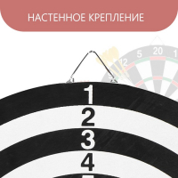 Дартс ONLYTOP, магнитное полотно диаметром 30 см, 4 дротика Дартс ONLYTOP, магнитное полотно диаметром 30 см, 4 дротика