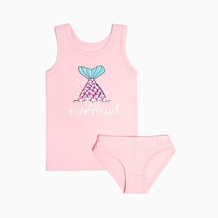 Комплект для девочки (майка, трусы), цвет розовый, рост 110 см Комплект для девочки (майка, трусы), цвет розовый, рост 110 см