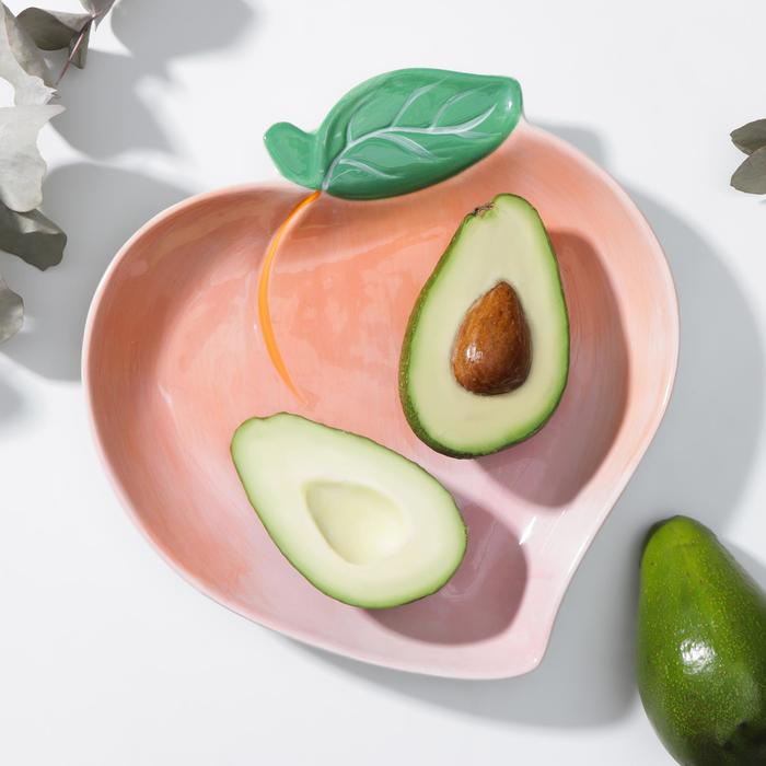 Блюдо керамическое «Персик», 23,5×22,5 см Блюдо керамическое «Персик», 23,5×22,5 см