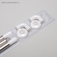 Карниз для ванной комнаты п-образный, 90&times;90&times;90 см, нержавеющая сталь