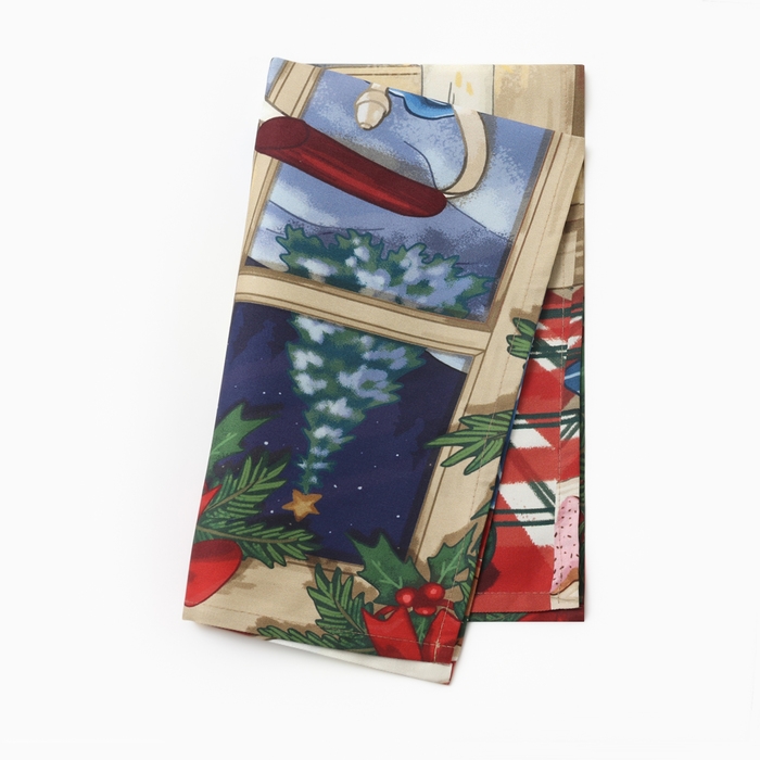 Новый год. Полотенце Этель Новый год. Полотенце Этель "Исполнения желаний" 40х73 см, 100% хлопок, саржа 190 г/м2