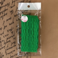 Кружево капроновое, 45 мм &times; 10 &plusmn; 1 м, цвет зелёный