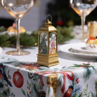 Светодиодная фигура &laquo;Золотистый фонарь с медвежонком&raquo; 5 &times; 12 &times; 5 см, пластик, батарейки AG13х3 (в комплекте), свечение тёплое белое