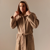 Халат махровый с капюшоном мужской SL HOME: Basic "Саббиа", размер S, 100% хлопок, 420 г/м2 Халат махровый с капюшоном мужской SL HOME: Basic "Саббиа", размер S, 100% хлопок, 420 г/м2