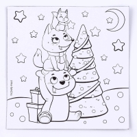 Ёлочные шары под раскраску на новый год &laquo;Загадай желание&raquo;, 6 шт, d = 5,5 см, новогодний набор для творчества