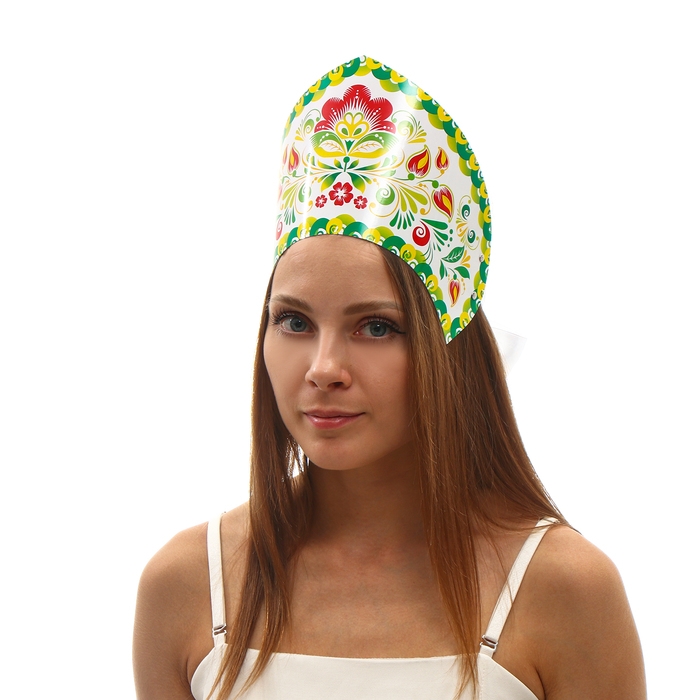 Кокошник «Нежность» зелёный Кокошник «Нежность» зелёный