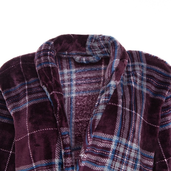 Халат мужской LoveLife &laquo;Клетка&raquo; Вид 1, one size, микрофибра, 100% п/э, 250 г/м2